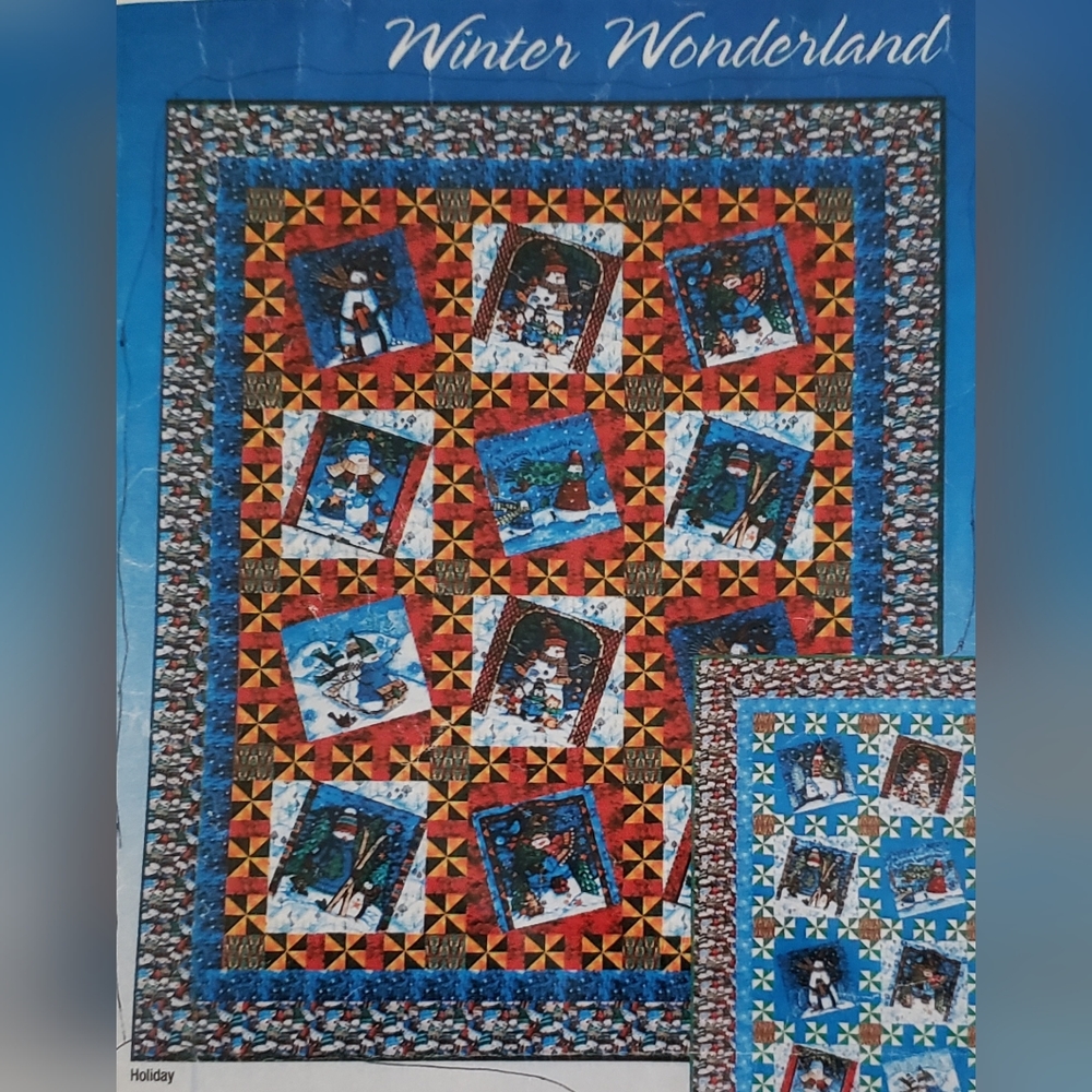 Winter Wonderland Holiday Quilt, Pattern & Fabric, New